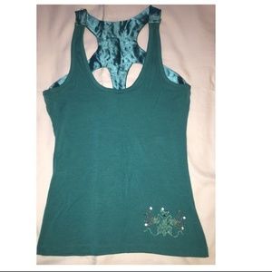 Turquoise top  with beads